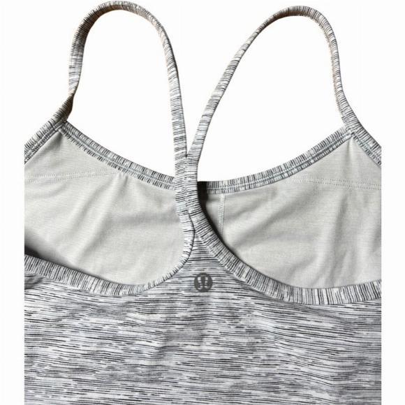 Lululemon Power Y Tank Wee Are From Space Ice Grey Alpine White Size 8 - Picture 9 of 9